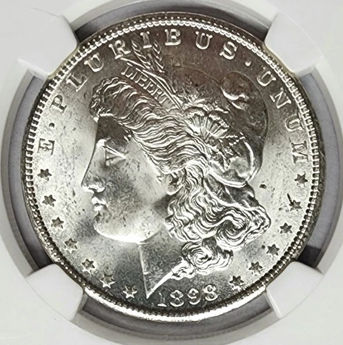 EXQUISITE 1898 O Morgan Silver Dollar $1 NGC MS-66 Blast White !!!
