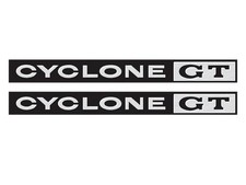 1966 Cyclone Gt Emblem Inserts Fender Front Lh-rh Pair Mercury Comet New