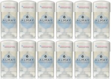 12 Pack Almay Anti Perspirant Deodorant Fragrance Free Clear Gel 2.25 Oz