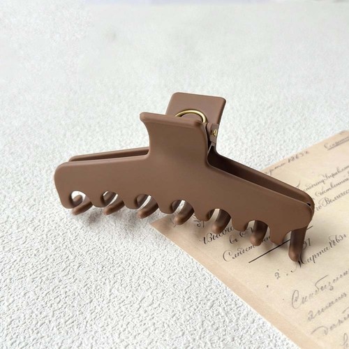 Square Elastic Plastic Hair Claw Safe Straight Line Shaped Hair Claw Friends - Picture 7 of 17