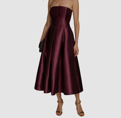 slim fit dress slacks Mikado Floral Midi Gown | Fit and Flare main image 1