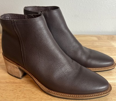 ECCO Hydromax Ankle Boots Brown Leather Women s  Size 8-8.5 Euro 39