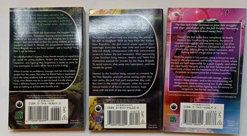 STAR WARS The New Jedi Order Complete 19 Book Set 1-19. First Edition. Vintage. Foto 3 de 4