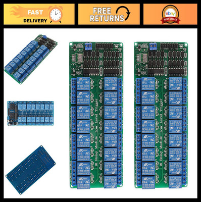 16-Channel Relay Module Optocoupler Board for Arduino DIY Kit - 5V LM2576 (2pcs)