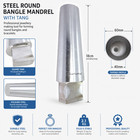 Steel Round Bangle Mandrel with Tang 40-60mm 18cm Jewellery Tool