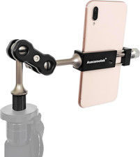 Aluminum Phone Mount with 1/4 Inch Screw for Tripods   360  Adjustable Arm, Fits