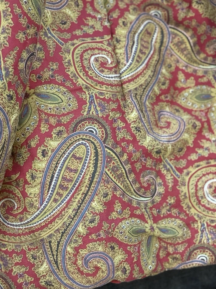 Edredón LRL Ralph Lauren King Edmonton Paisley Rojo Dorado/Rayas Foto 4 de 4