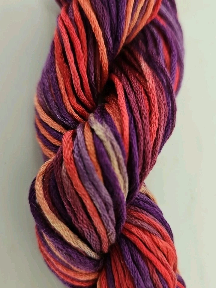 40 YARD SKEIN Caron Waterlilies MOLTEN LAVA #203 12-Ply Handpainted Silk Thread - Image 2 of 4