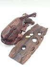 Vintage Chinese Carved Wooden Water Buffalo Figure- Small Chips And Cracks — photo 3