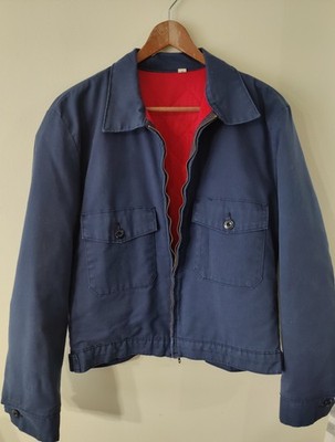 Vintage Red Kap Mechanic Work Jacket Men's Medium-RG Short Red Lined