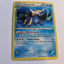 Pokémon Card Samurott 32/114 Holo Rare Black & White TCG 2011 MP - LP