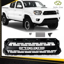 Matte Black Front Grille For 2012-2015 Tacoma TRD Style Hood Bumper Mesh Grill