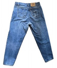 Levi's 550 Orange Yellow Tab Jeans Mens 36X30 Tag 36x30 Blue USA Vintage