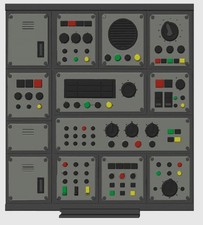 Matt Mason Space Station Sensor Telemetry Control Wall Diorama Accessory