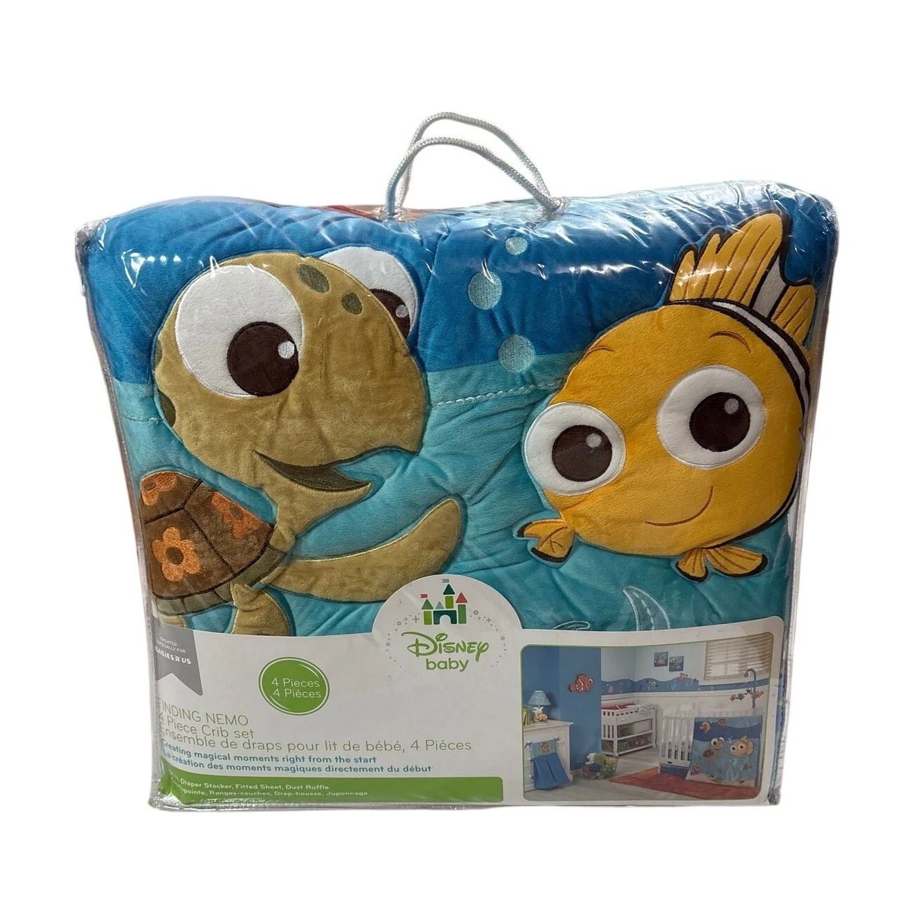 New Disney Baby Nemo 4 Piece Crib Bedding Set Vintage Babies R Us Exclusive
Opens in a new window or