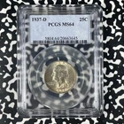 1937-D U.S. 25 Cents Washington Quarter PCGS MS64 Lot#G1903 Silver! Choice UNC!