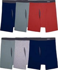 Fruit of the Loom Men's Coolzone Boxer Briefs Regular Leg 6 Pack Size 3XL