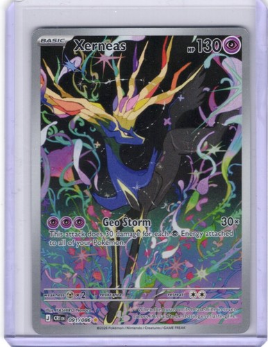 Pokémon TCG Xerneas 91/86 Illustration Rare Card Chaos Rising NM