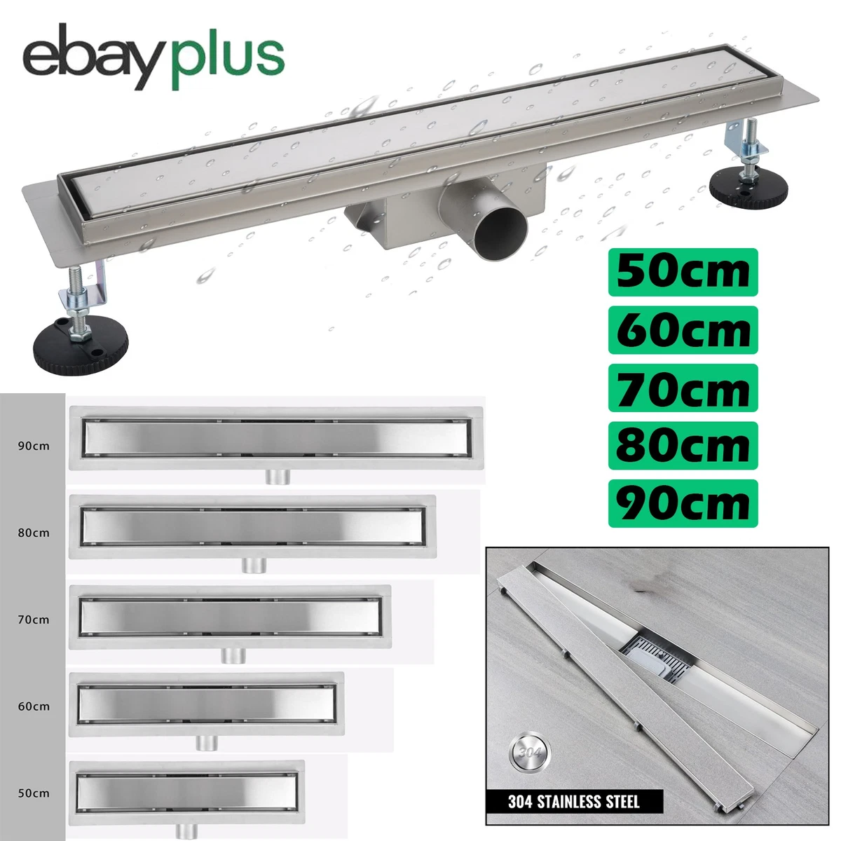 LBTrading Set Da 2 Filtri Per Scarico Lavello In Acciaio Inox - Diametri 5,2 Cm, 7,6 Cm, 10,2 Cm - Antiruggine Con Manico