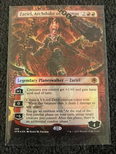 Magic The Gathering MTG - Zariel, Archduke of Avernus (Borderless) Foil - AFR