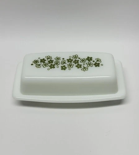 Vintage Pyrex Covered Butter Dish Crazy Daisy Spring Blossom Flowers With Lid