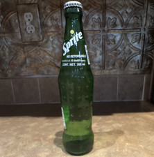 Sprite Refresco Green Glass Soda Bottle w/ Cap 355 mL (12 fl oz) Mexico 2010