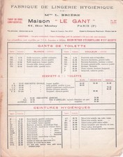 75 PARIS lingere LE GANT BRIERE 1934 lingerie