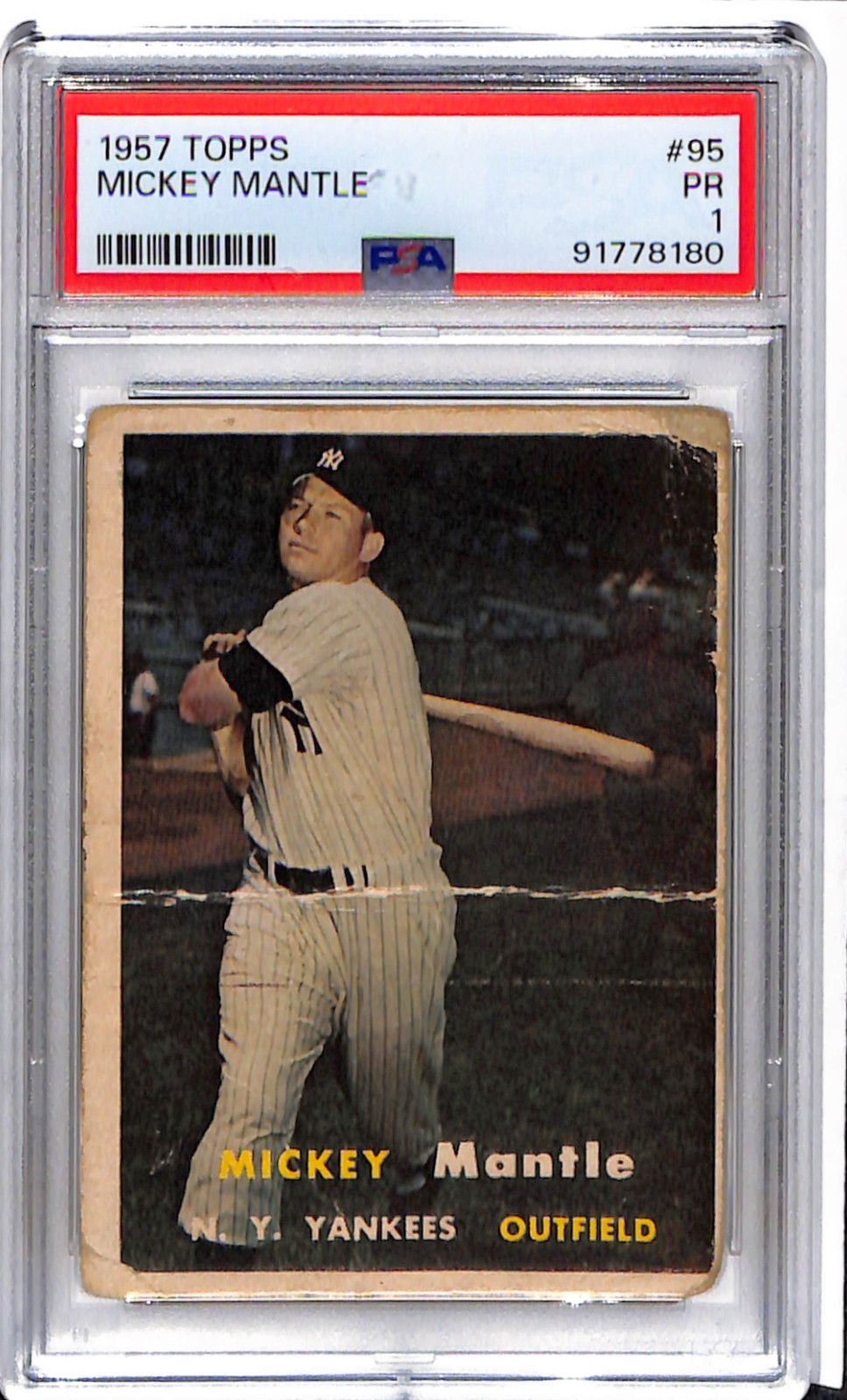 1957 Topps - Mickey Mantle #95 PSA 1