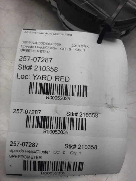 Velocímetro MPH ID 22973066 13-14 CADILLAC SRX 84003405 Foto 4 de 4