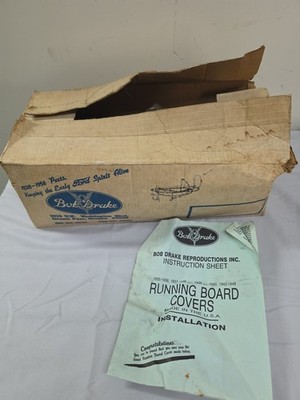 1942 to 1948 Ford Passenger Car Rubber Running Board Covers Set Pair Bob Drake