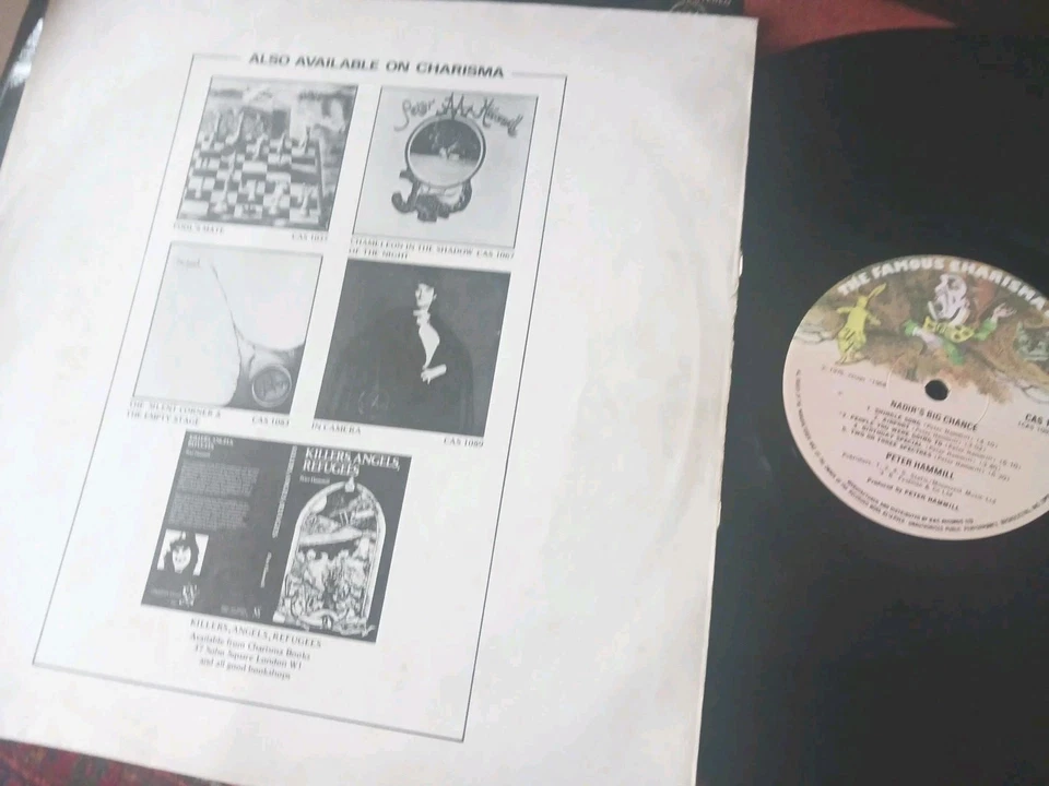 PETER HAMMILL / VAN DER GRAAF -    Nadir's Big Chance,   ORIG 1975 UK LP / inner - Image 3 of 4