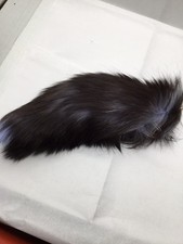 New Japanese Fox Tail Key Chain Blue and Brown Color Super Soft 18 inches