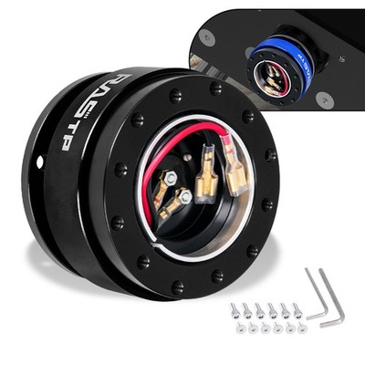 Car Steering Wheel Black Quick Release Hub Adapter Snap Off Boss Kit Universal