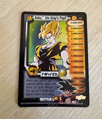 Score 2002 Dragon Ball Z CCG Power Holofoil #131 Goku King's Pupil PSA