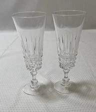 W M Dalton Unit No 3 Parfait Sour French Lead Crystal 6 1/2" Lot of 2