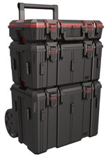 Hyper Tough Hyper Stack Rolling Toolbox 3 Piece Modular Set Black Hyper Tough Hyper Stack Rolling Toolbox 3 Piece Modular Set Black