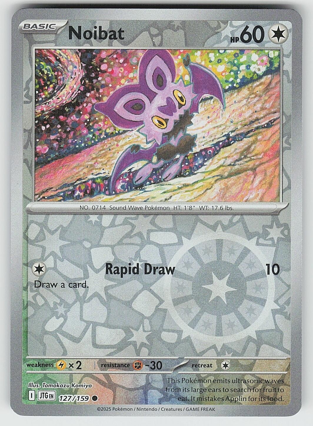 Noibat 127/159 Common Journey Together Pokemon Reverse Holo NM
