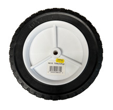 9615 10" WHITE PLASTIC WHEELWITH RUBBER TYRE