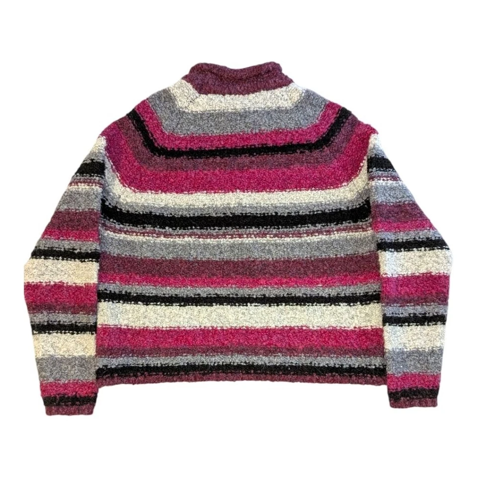 Suéter grueso tejido vintage The Limited mezcla de lana a rayas cuello falso talla S años 90 Foto 2 de 4