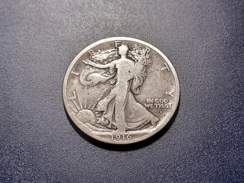VG 1916-D Walking Liberty Half Dollar
