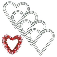 Pack Heart Wire Wreaths Frame Heart Metal Wreath Garland Green Wire 12 Inch 4