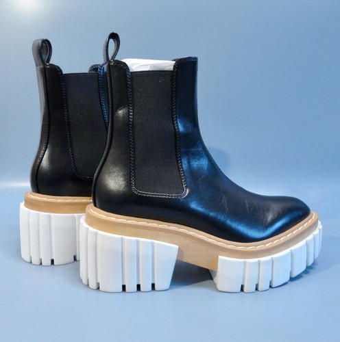 New STELLA MCCARTNEY Emilie 75 Boots Faux Leather & Wood - Black - UK 2 - £695 - Picture 11 of 23