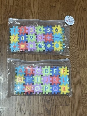 2X ANKYO PUZZLE CONNECTORS: Alphabet (54 ct) & Numbers (54 ct)  Ages 4+. NEW! 