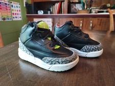 Nike Air Jordan 3 Retro SE TD Black/White/Green DA2305-003 US Toddler Size 5C