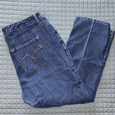 Just My Size Womens Jeans Classic Fit Denim Dark Wash Size 16 W P - (B2526C)