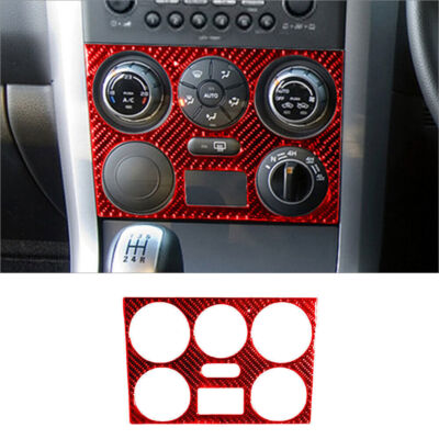 Red Carbon Fiber Interior Climate Console Cover Trim For Suzuki Grand Vitara