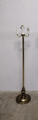 LAMPADAIRE candélabre moderne milieu de siècle 4 lumières, laiton italien 59"T. - Photo 6 sur 7