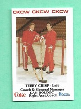 (1) TERRY CRISP / DAN BOLDUC  1985-86 AHL MONCTON GOLDEN FLAMES  NM+  (K0450)