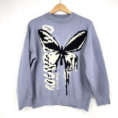 Hip Hop Unisex Sweater Harajuku Butterfly Pullover Thick Hip Hop Unisex Sweater Harajuku Butterfly Pullover Thick