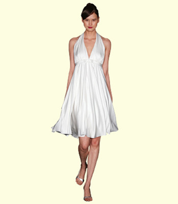 AMSALE SIZE 6 SHORT WEDDING GOWN DRESS KAYLEE IVORY SILK HALTER LOW "V" $1,100 | eBay AMSALE SIZE 6 SHORT WEDDING GOWN DRESS KAYLEE IVORY SILK HALTER LOW "V" $1,100 | eBay